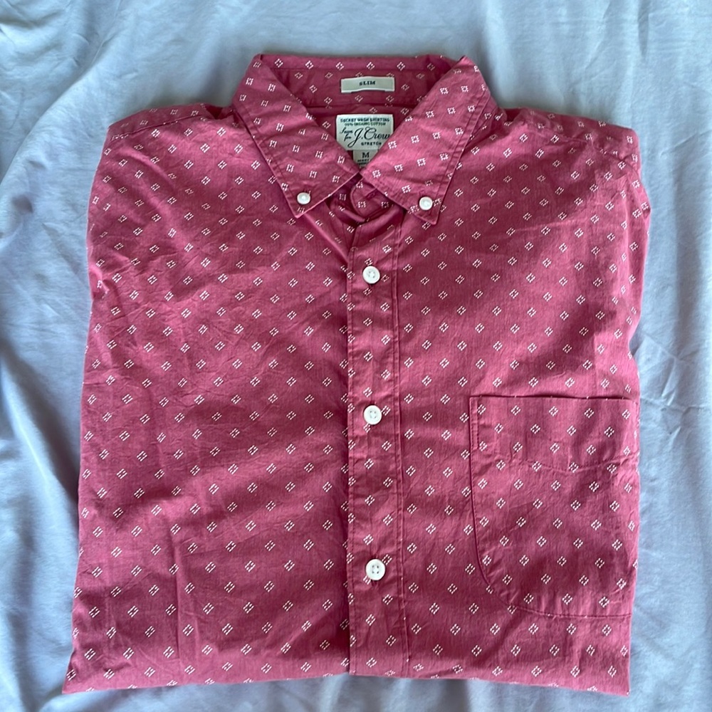 J Crew Slim Shirt with Rhombus pattern